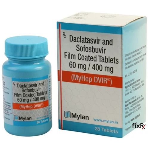 60 mg / 400 mg MyHep DVIR Daclatasvir and Sofosbuvir Flim Coated Tablets - Available in India