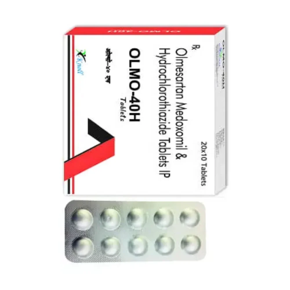 40 mg OLMO-40H Olmesartan Medoxomil & Hydrochlorothiazide IP Tablets - Available in India
