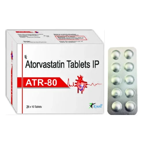 80 mg ATR-80 Atorvastatin IP Tablets - Available in India