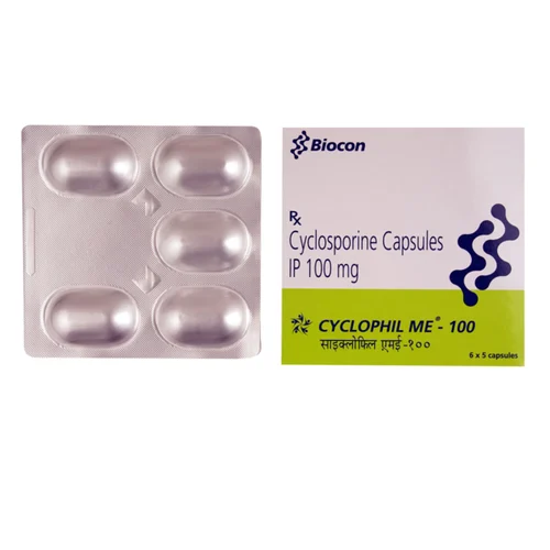 100 mg CYCLOPHIL ME - 100 Cyclosporine IP Capsules - Available in India