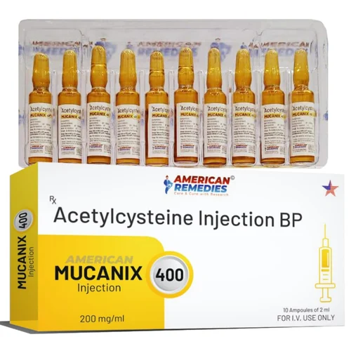 400 mg MUCANIX 400 Acetylcystteine BP Injection - Available in India