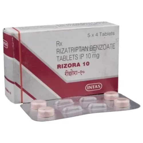 10 mg RIZORA 10 RIZATRIPTAN BENZOATE IP TABLETS - India