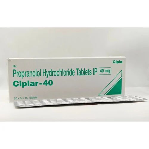 40 mg Ciplar-40 Propranolol Hydrochloride IP Tablets - Available in India