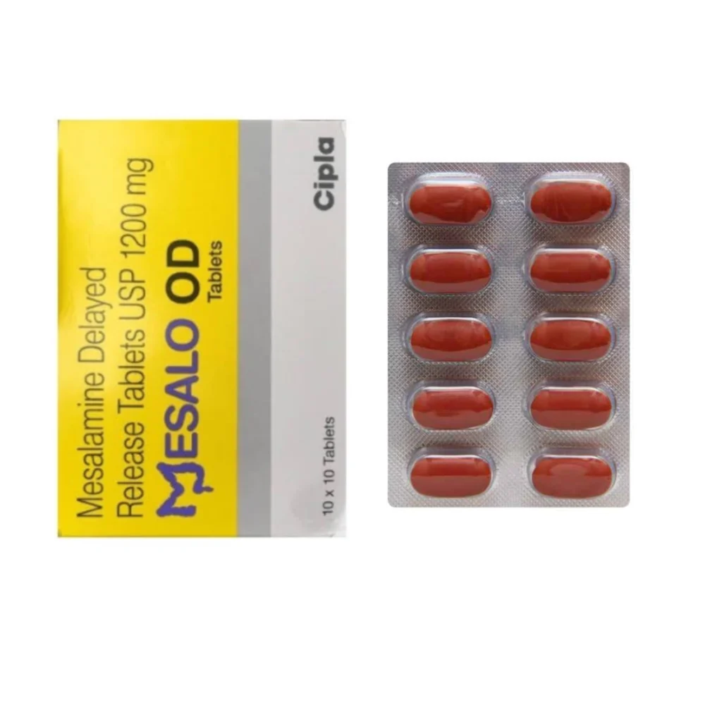 1200 mg MESALO OD Mesalamine Delayed Release USP Tablets - Available in India