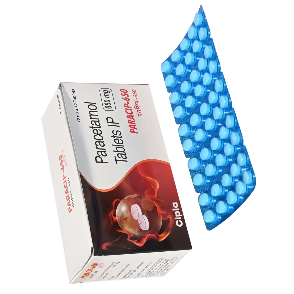 650 mg PARACIP-650 Paracetamol IP Tablets - Available in India