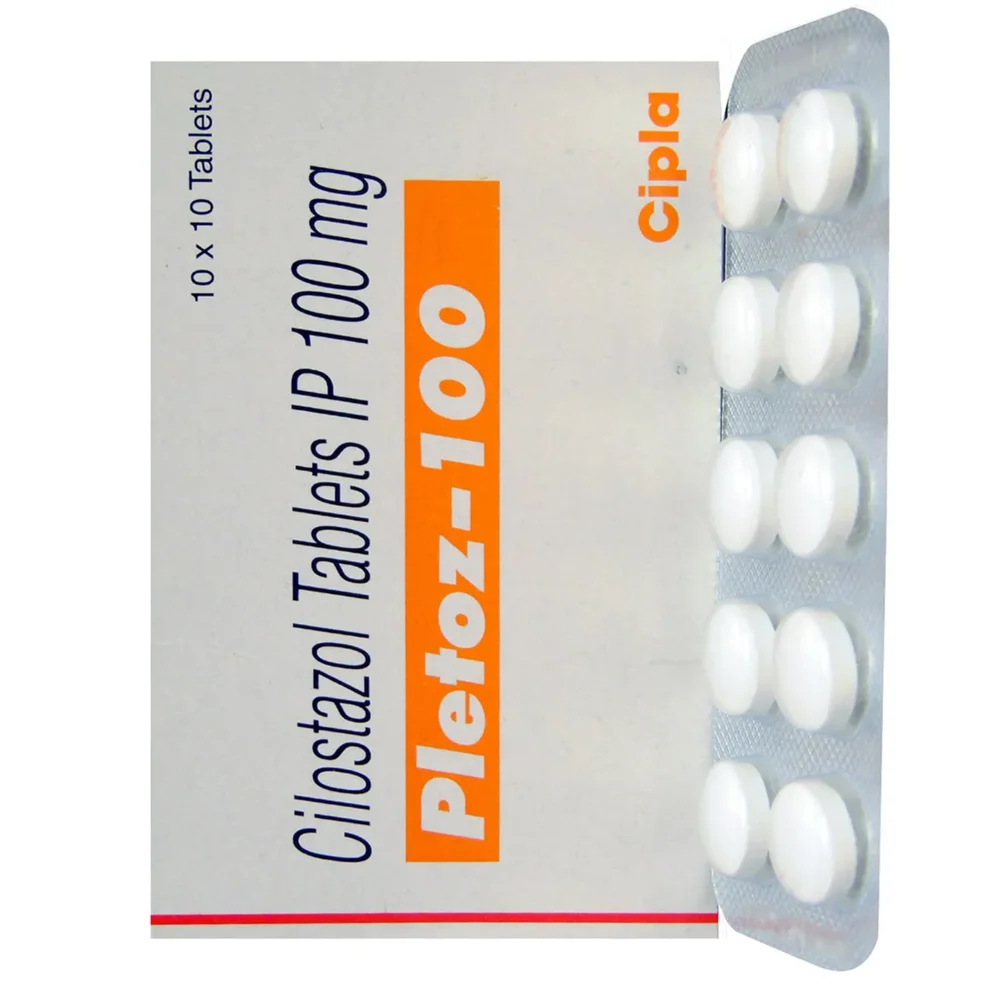 100 mg Pletoz-100 Cilostazol IP Tablets - Available in India