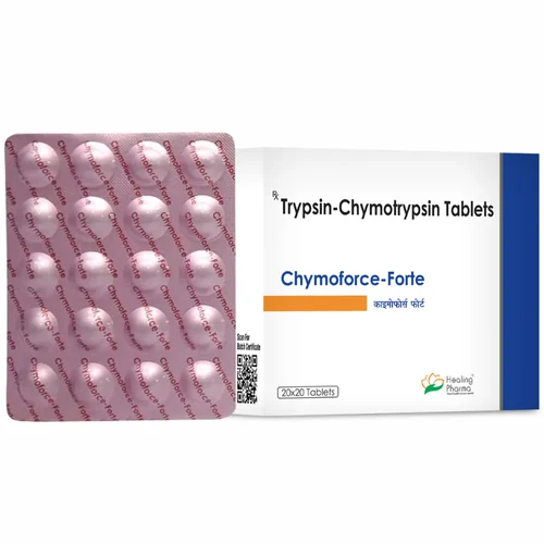Chymoforce-Forte Trypsin-Chymotrypsin Tablets - Available in India