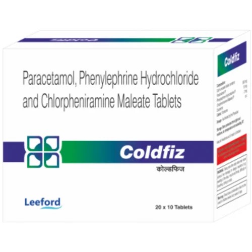 Coldfiz Paracetamol, Phenylephrine Hydrochloride and Chlorpheniramine Maleate Tablets - Available in India