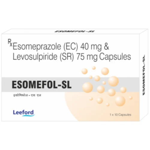 ESOMEFOL-SL Esomeprazole (EC) 40 mg & Levosulpiride (SR) 75 mg Capsules - Available in India