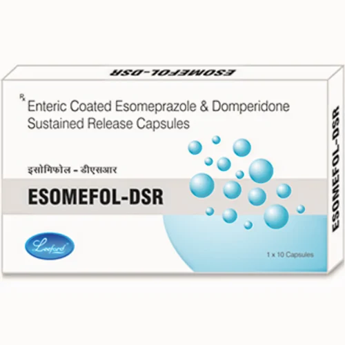 ESOMEFOL-DSR Enteric Coated Esomeprazole & Domperidone Sustained Release Capsules - Available in India