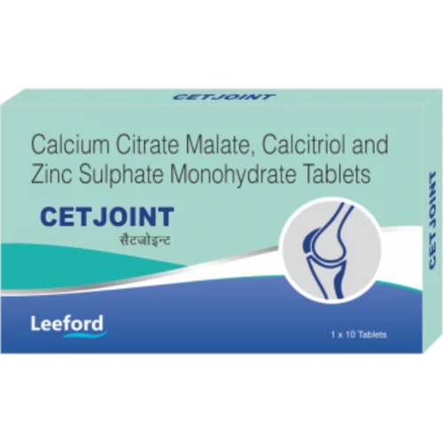 CETJOINT Calcium Citrate Malate, Calcitriol and Zinc Sulphate Monohydrate Tablets - Available in India