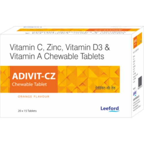 ADIVIT-CZ Vitamin C, Zinc, Vitamin D3 & Vitamin A Chewable Tablets - Available in India
