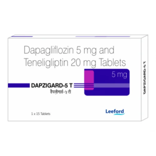 5 mg DAPZIGARD-5 T Dapagliflozin 5 mg and Teneligliptin 20 mg Tablets - Available in India