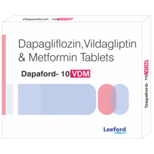 10 mg Dapaford- 10VDM Dapagliflozin, Vildagliptin & Metformin Tablets - Available in India