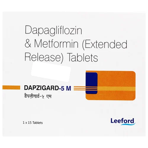 5 mg DAPZIGARD-5 M Dapagliflozin & Metformin (Extended Release) Tablets - Available in India