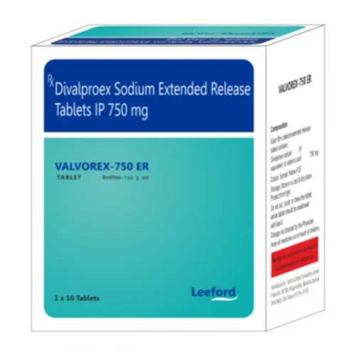 750 mg VALVOREX-750 ER Divalproex Sodium Extended Release IP Tablets - Available in India