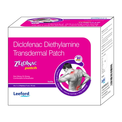 ZELDINAC Diclofenac Diethylamine Transdermal Patch - Available in India