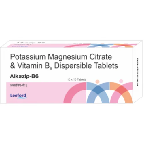 Alkazip-B6 Potassium Magnesium Citrate & Vitamin B6 Dispersible Tablets - Available in India