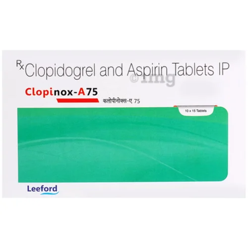 75 mg Clopinox-A 75 Clopidogrel and Aspirin IP Tablets - Available in India