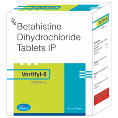 8 mg Vertifyl-8 Betahistine Dihydrochloride IP Tablets - Available in India