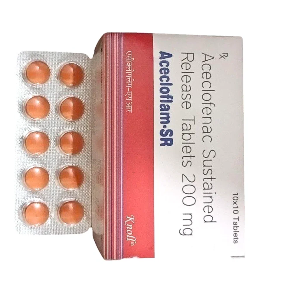 200 mg Acecloflam-SR Aceclofenac Sustained Release Tablets