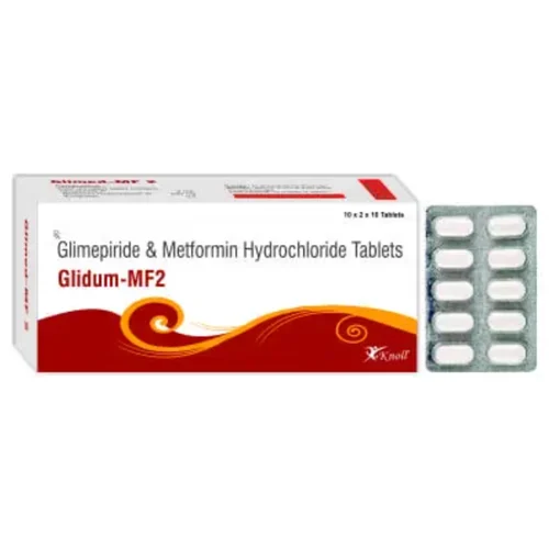 2 mg Glidum-MF 2 Glimepiride and Metformin Hydrochloride Tablets