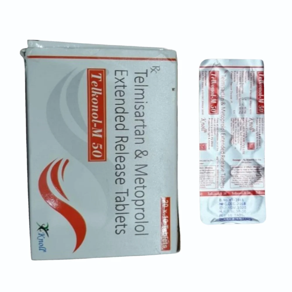 50 mg Telkonol-M 50 Telmisartan & Metoprolol Extended Release Tablets - Available in India