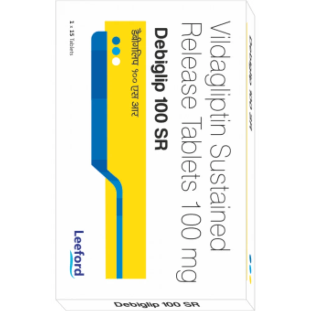 100 mg Debiglip 100 SR Vildagliptin Sustained Release Tablets - Available in India