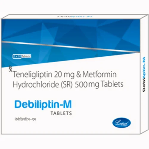 Debiliptin-M Teneligliptin 20 mg & Metformin Hydrochloride (SR) 500 mg Tablets - Available in India