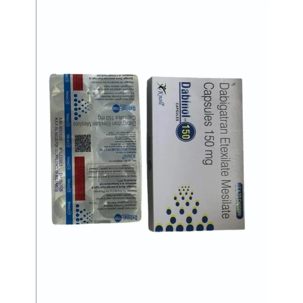 150 mg Dabinol-150 Dabigatran Etexilate Mesilate Capsules - Available in India