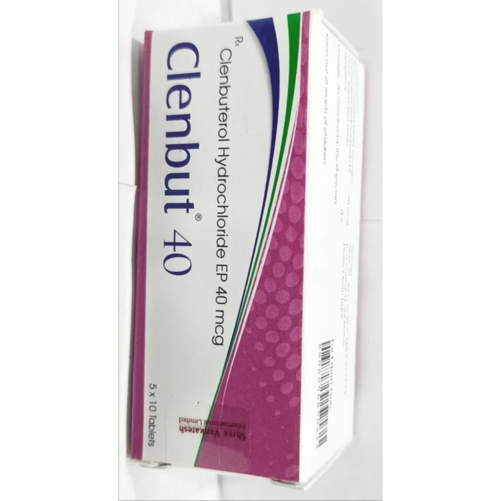 40 mcg Clenbut 40 Clenbuterol Hydrochloride EP Tablets - Available in India