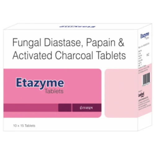Etazyme Fungal Diastase, Papain & Activated Charcoal Tablets